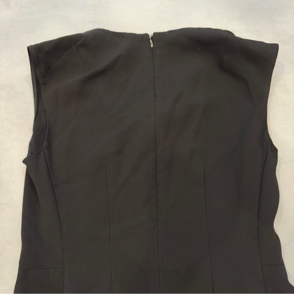 Theory Black Pleated Cap Sleeve Dress • size 4 - Picture 7 of 13